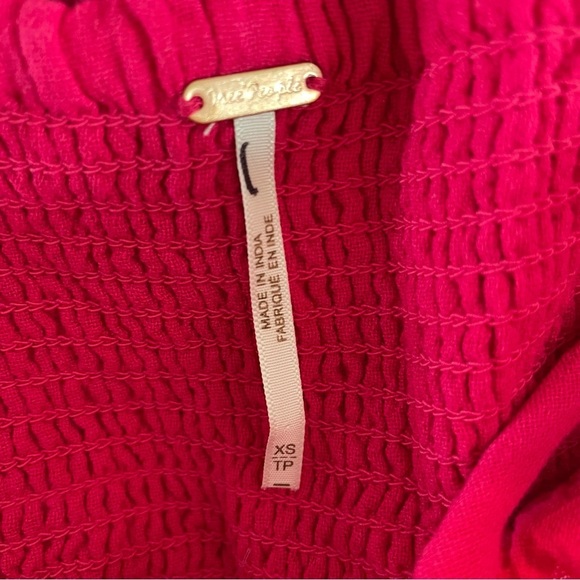 New! Free People Feel The Frill Midi Dress in Love Potion 20976 - Picture 10 of 12